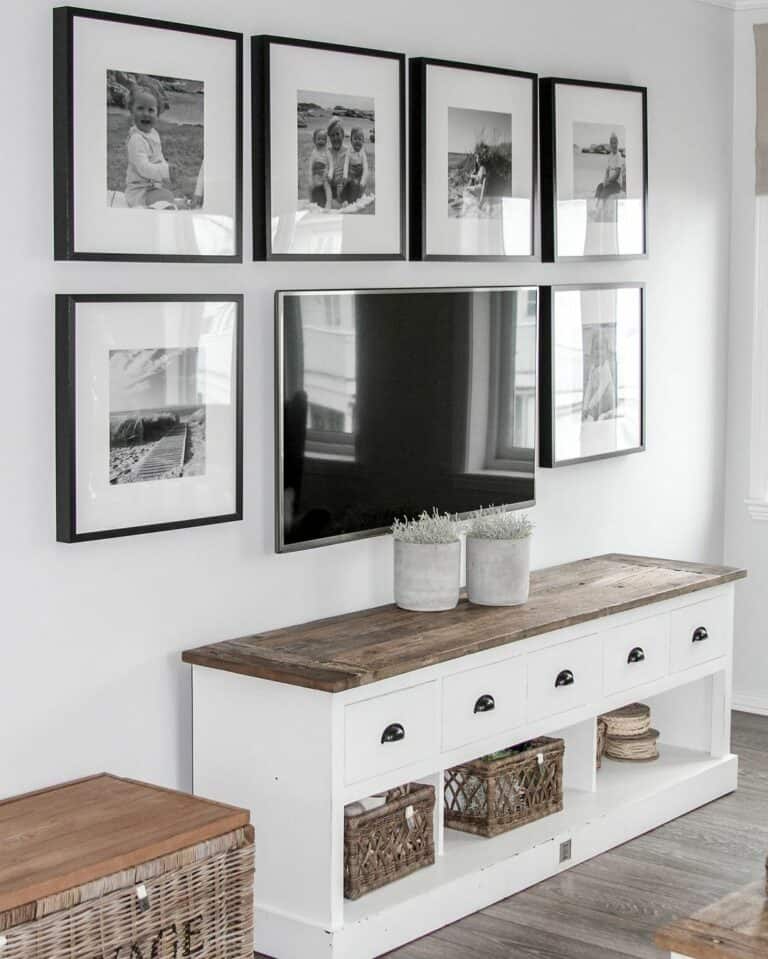 Wall Decorations Around a TV