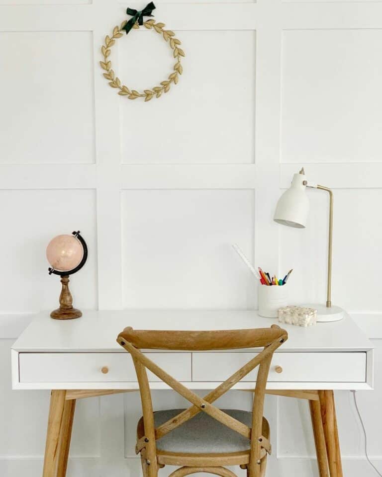 White Room Enhanced With Wood Accents