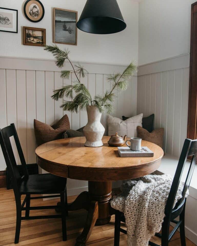 Cozy Breakfast Nook Packed With Pillows