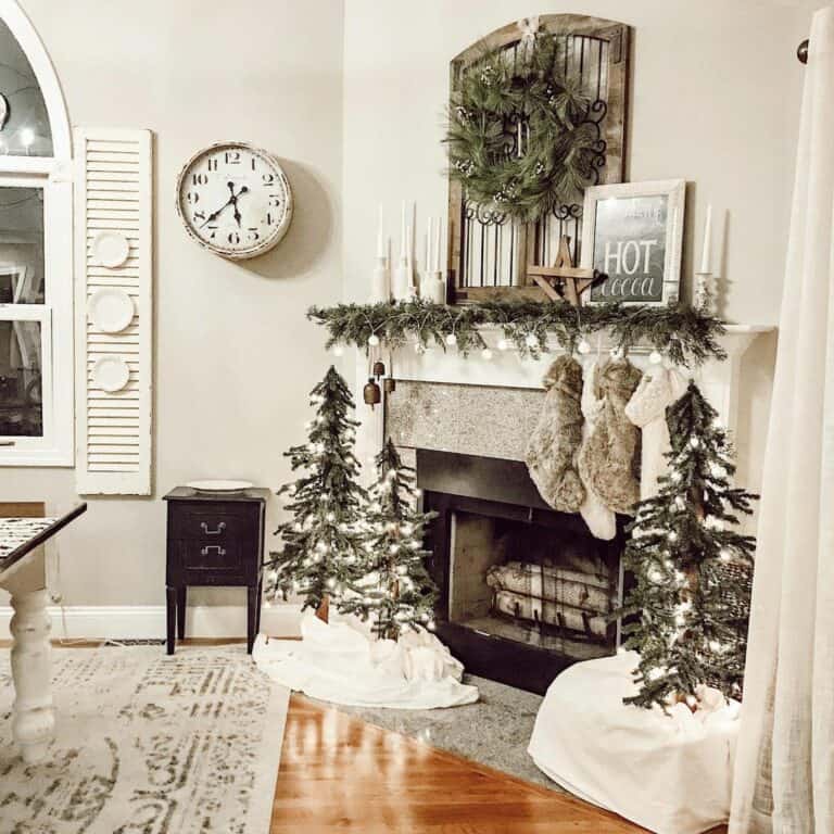 Decorative Forest-inspired Mantel