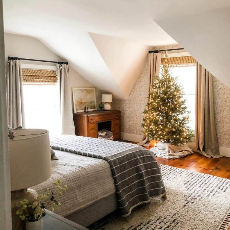 Dormer Window With Christmas Tree Display