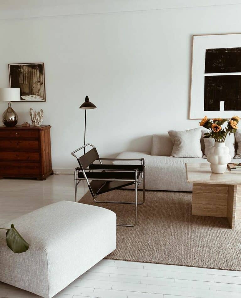 Add Variety With a Coffee Table and Ottoman