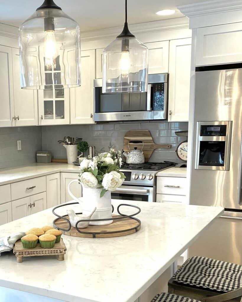 All-white Farmhouse Kitchen