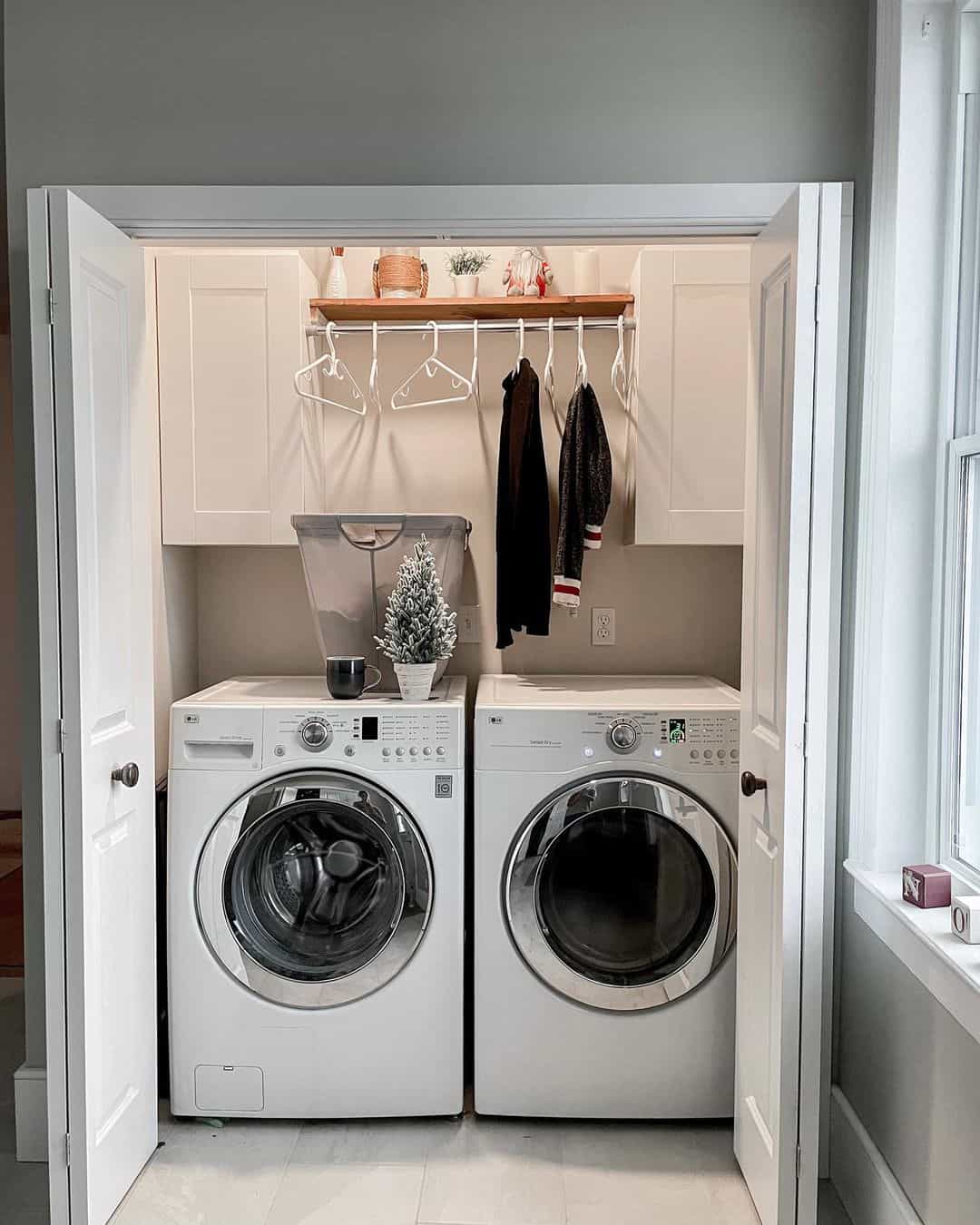 Bifold Doors Expose a Stylish Laundry Closet Soul & Lane