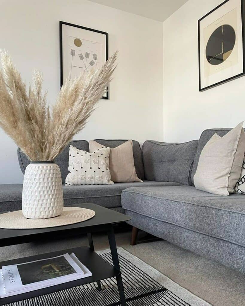 Black Accent Pieces Define Certain Areas
