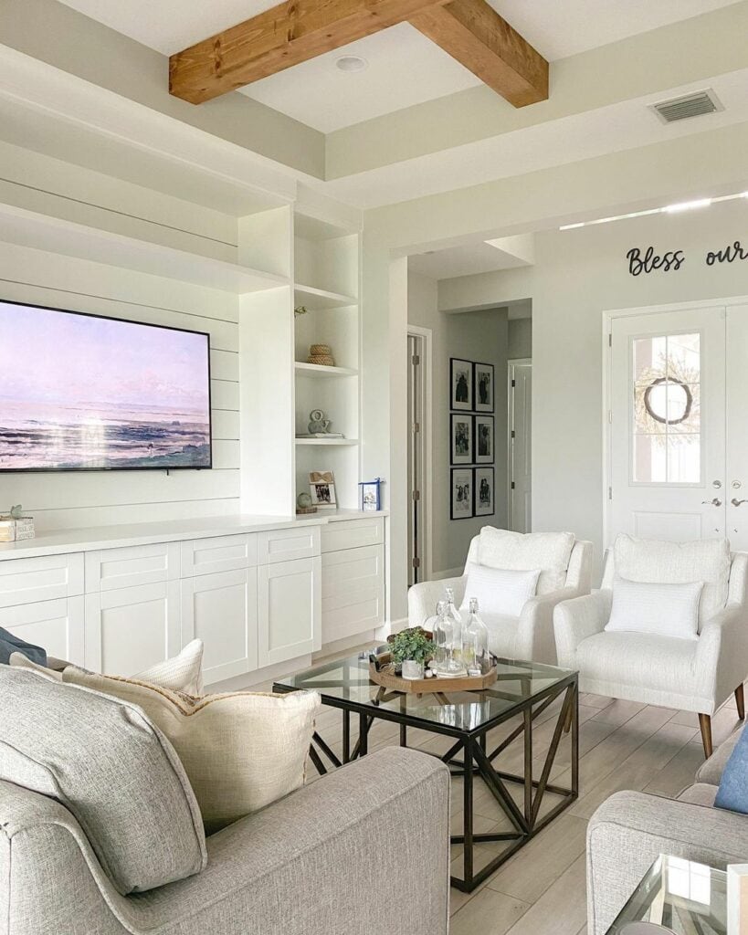 Blended White Living Room Design