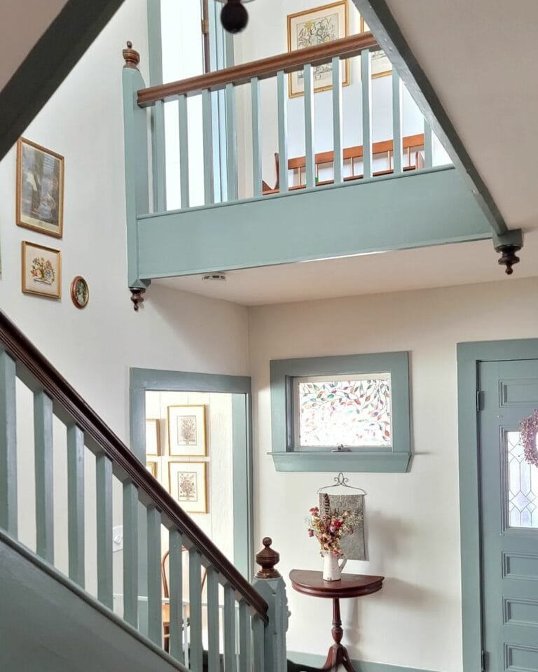 Blue Paint on a Mezzanine Railing - Soul & Lane