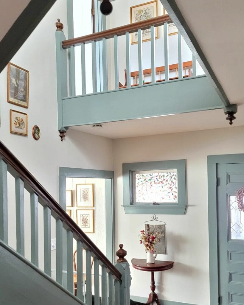 Blue Paint on a Mezzanine Railing - Soul & Lane