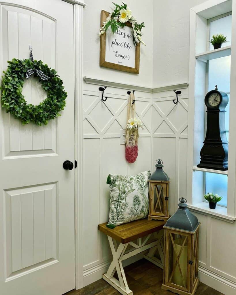 Board and Batten Paneling for a Farmhouse-style Entryway