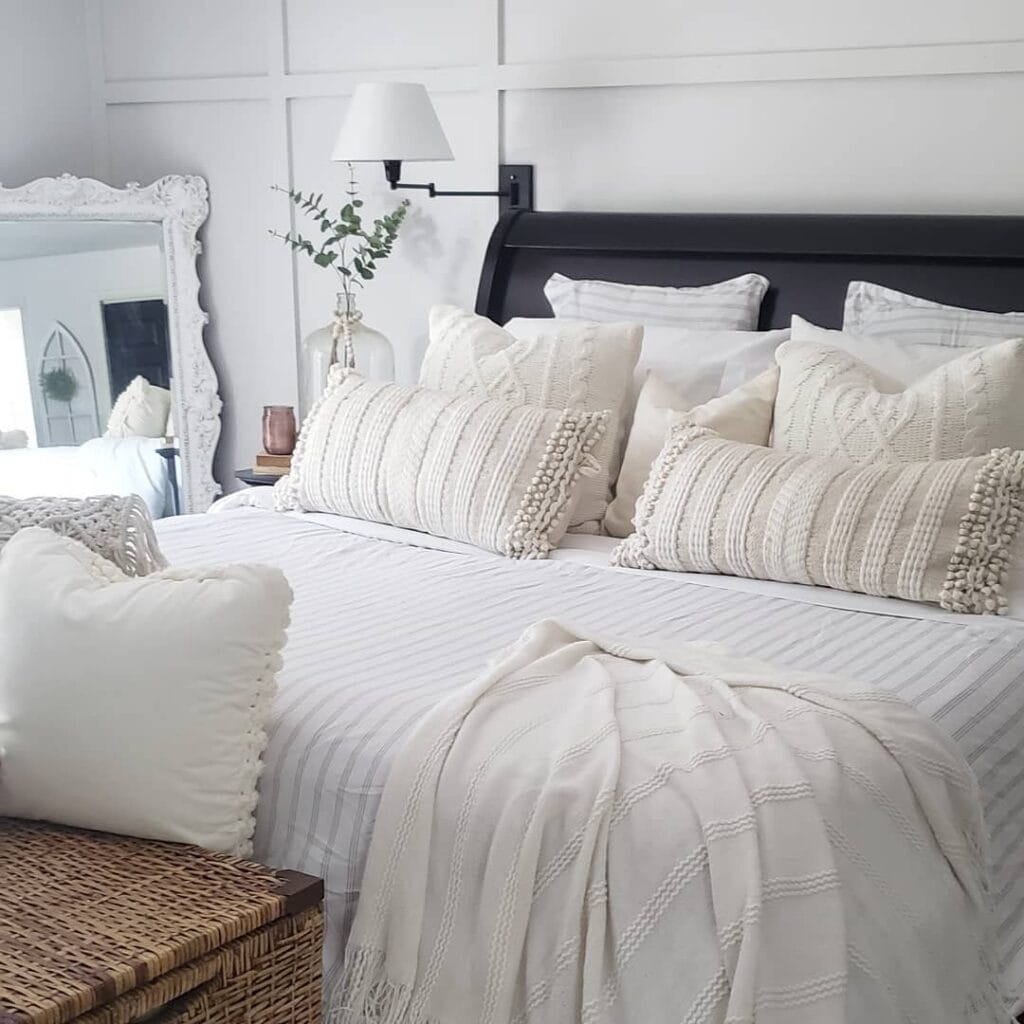 Board and Batten Wall Behind a Headboard