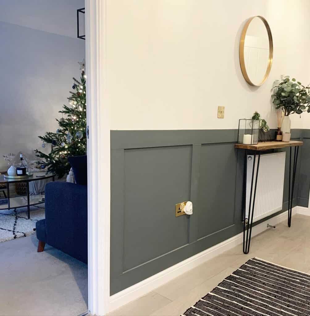 Bold Wainscoting Accentuates an Entryway