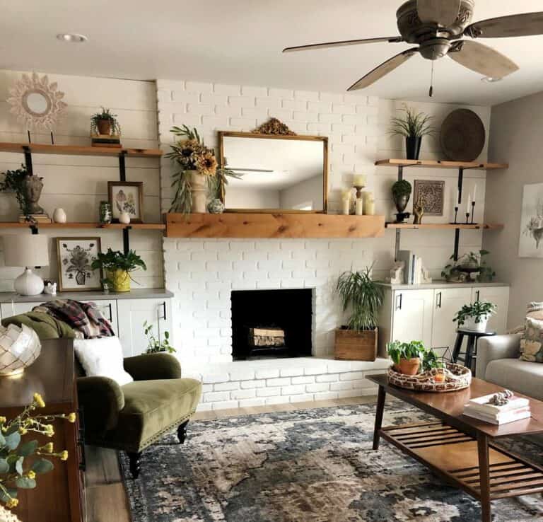 Botanical Themed Decor for a Living Room