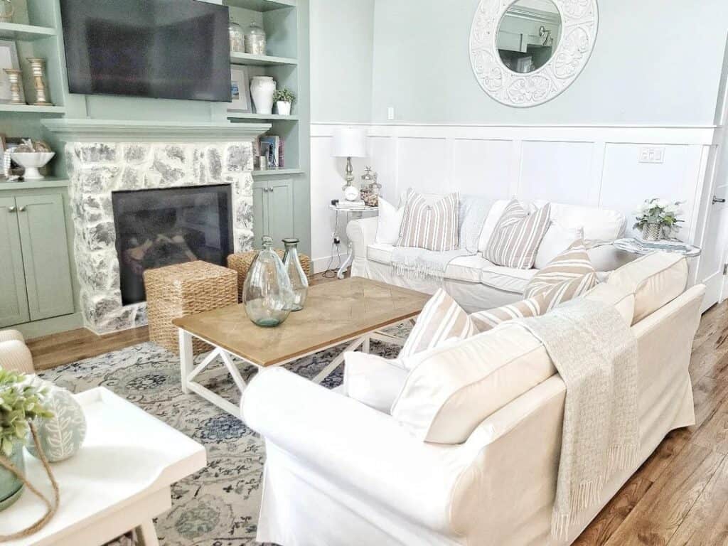 Coastal Cottage Sofa Arrangement