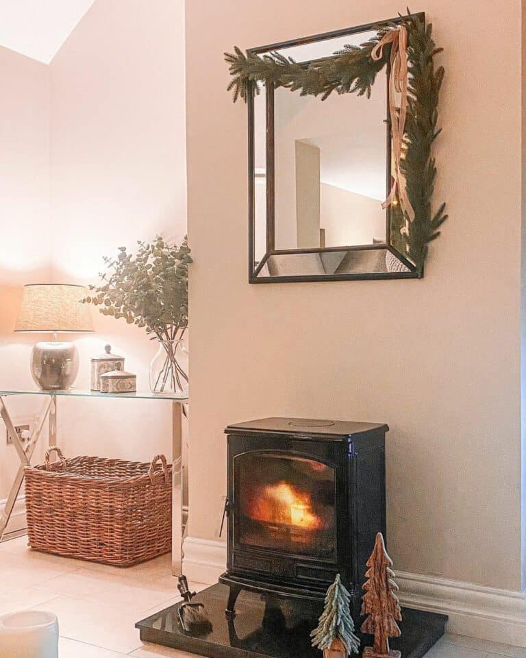 Compact Freestanding Fireplace Adds Warmth