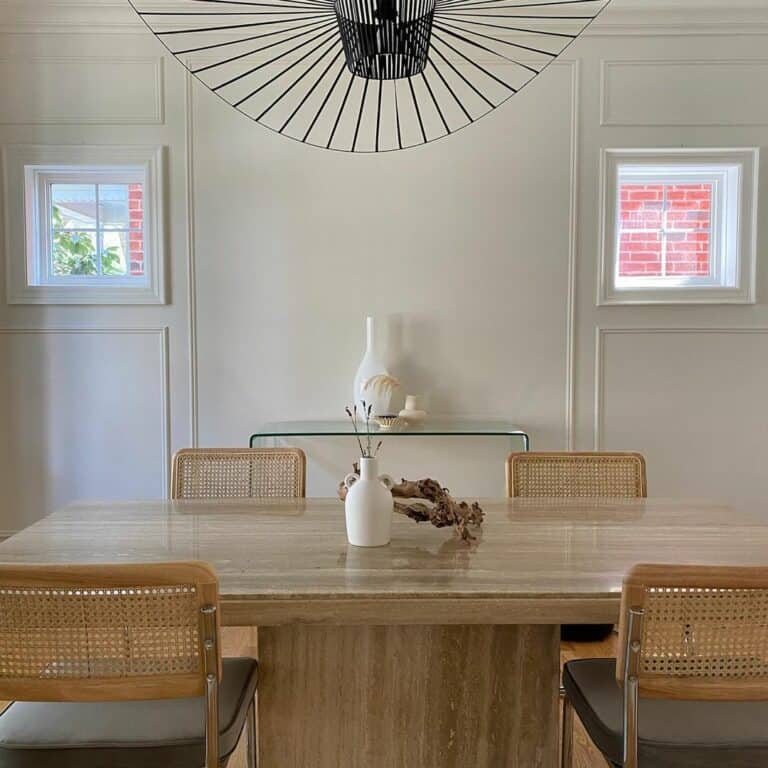 Contemporary Dining Room With Millwork