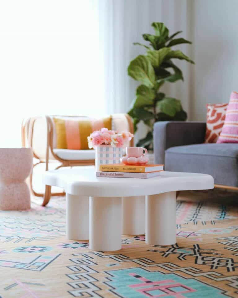Contemporary and Colorful Bohemian Living Room