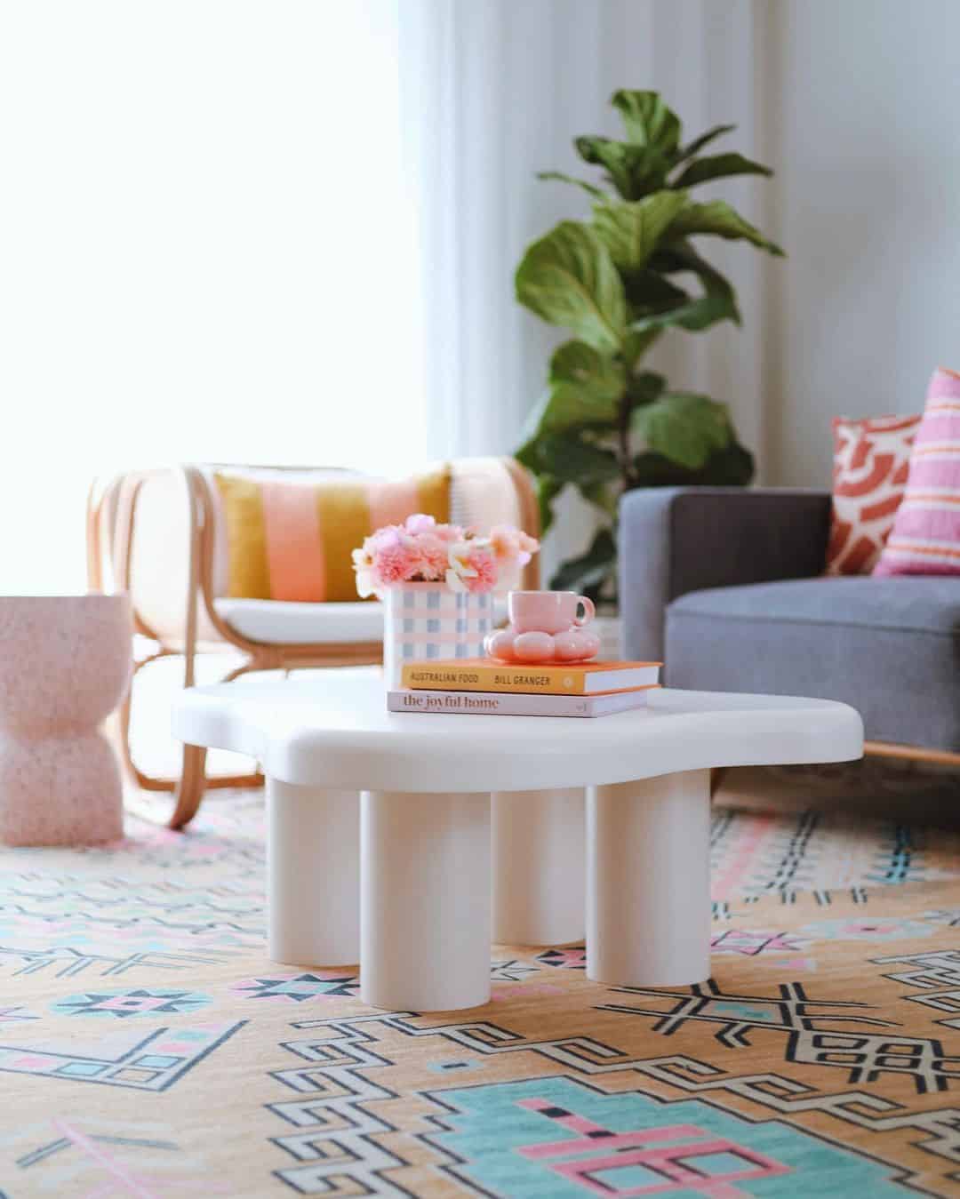Contemporary and Colorful Bohemian Living Room - Soul & Lane