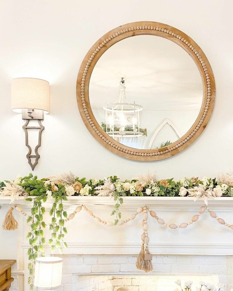 Dainty Garland for a Living Room Mantel