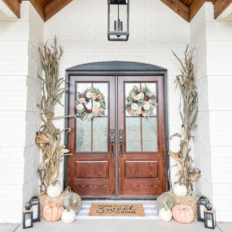Double Front Door Decor Ideas for Fall