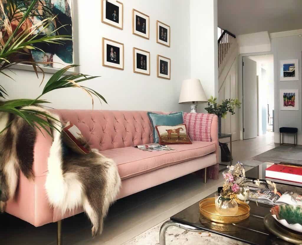 Eccentric Pieces Decorate a  Bohemian Living Room