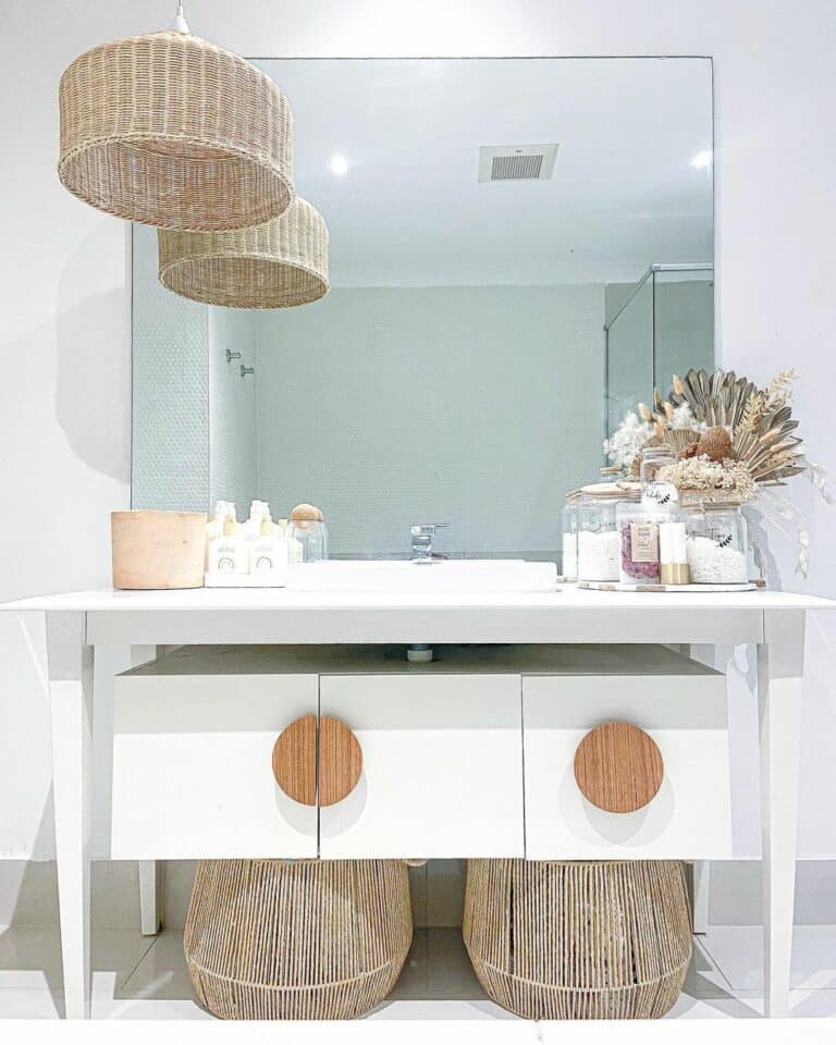Eclectic Hardware for Vanity Cabinets