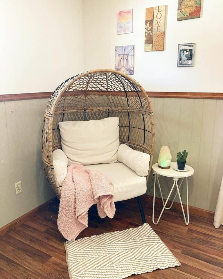 Egg Chair Fits Perfectly in a Corner