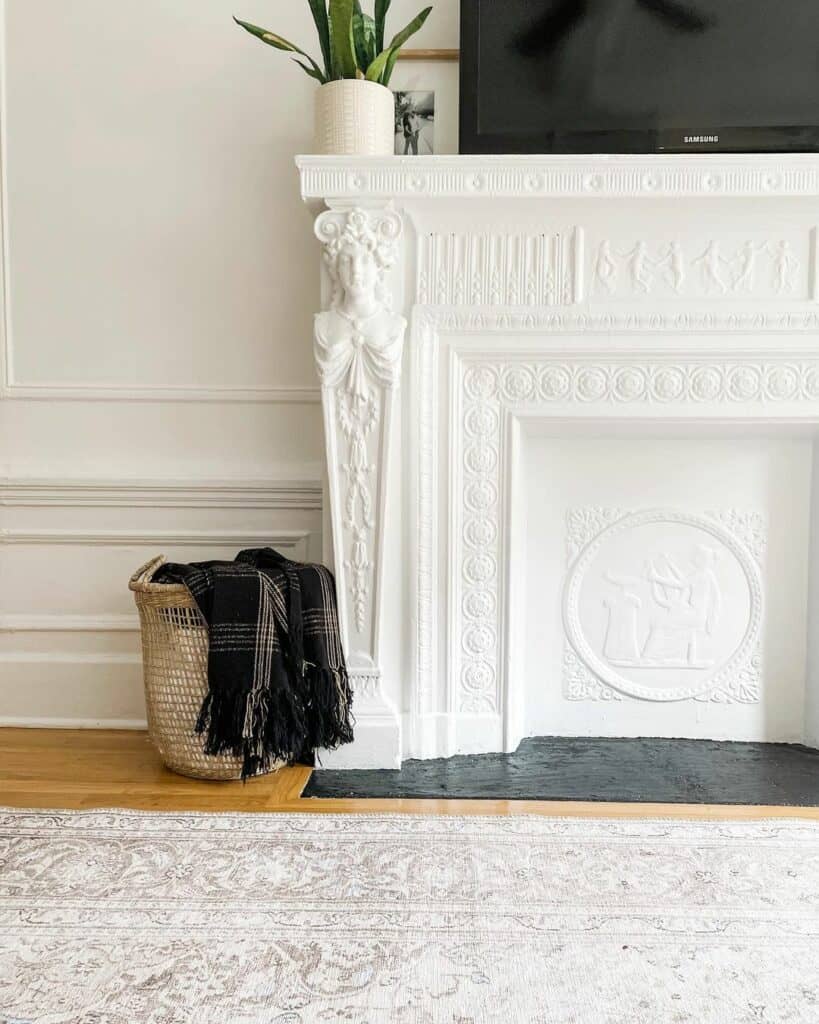 Extraordinary Embellishments on a White Mantel
