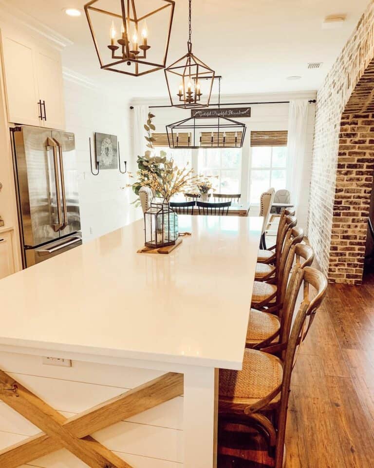 Farmhouse Crosses on a Kitchen Island