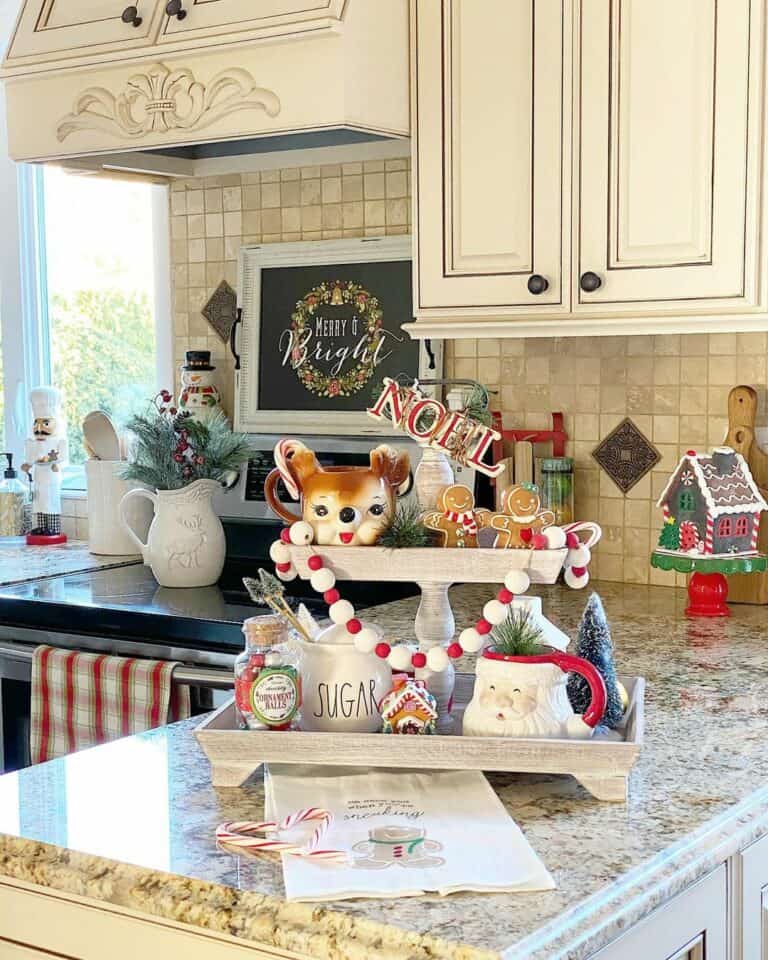 Festive Kitchen Filled With Christmas Decor