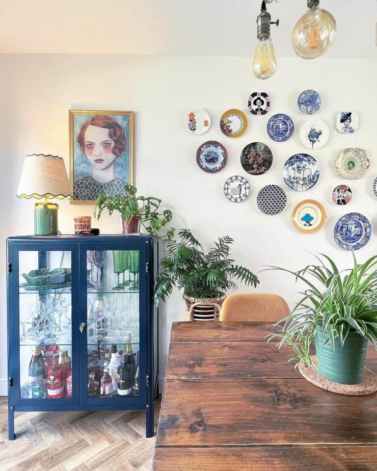 Gallery Wall Made With Decorative Plates