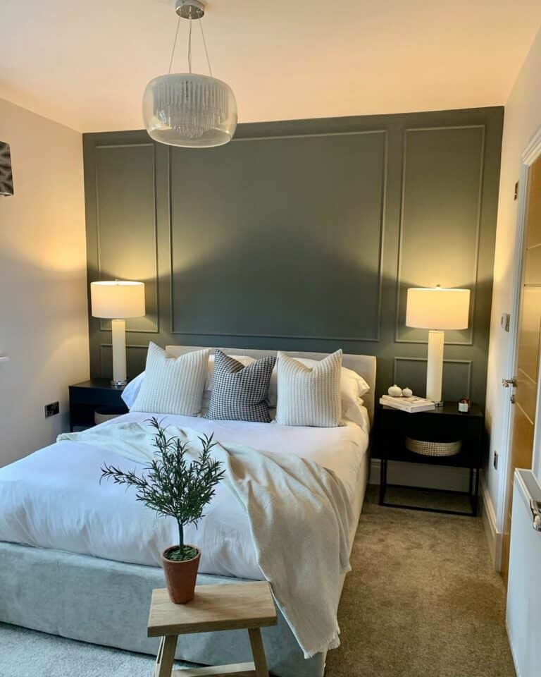 Hotel-inspired Sage Bedroom