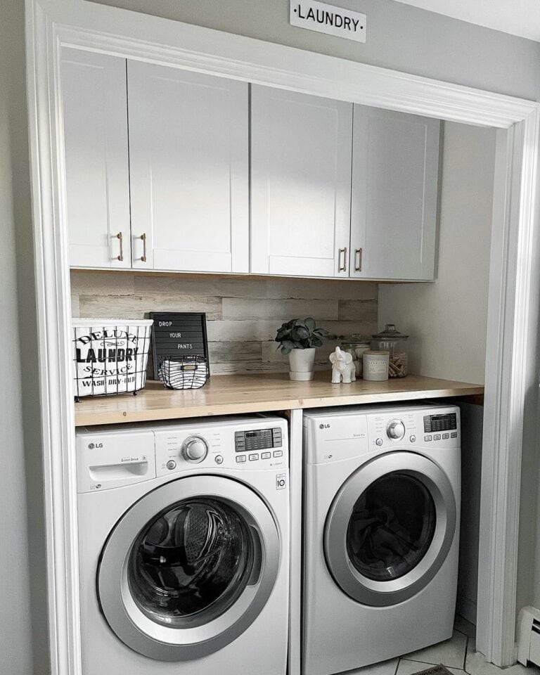 Laundry Alcove With Everything You Need