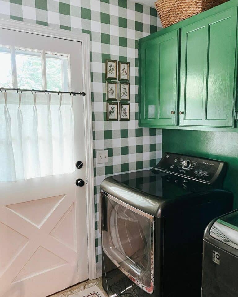 Laundry Room Featuring Vibrant Colors