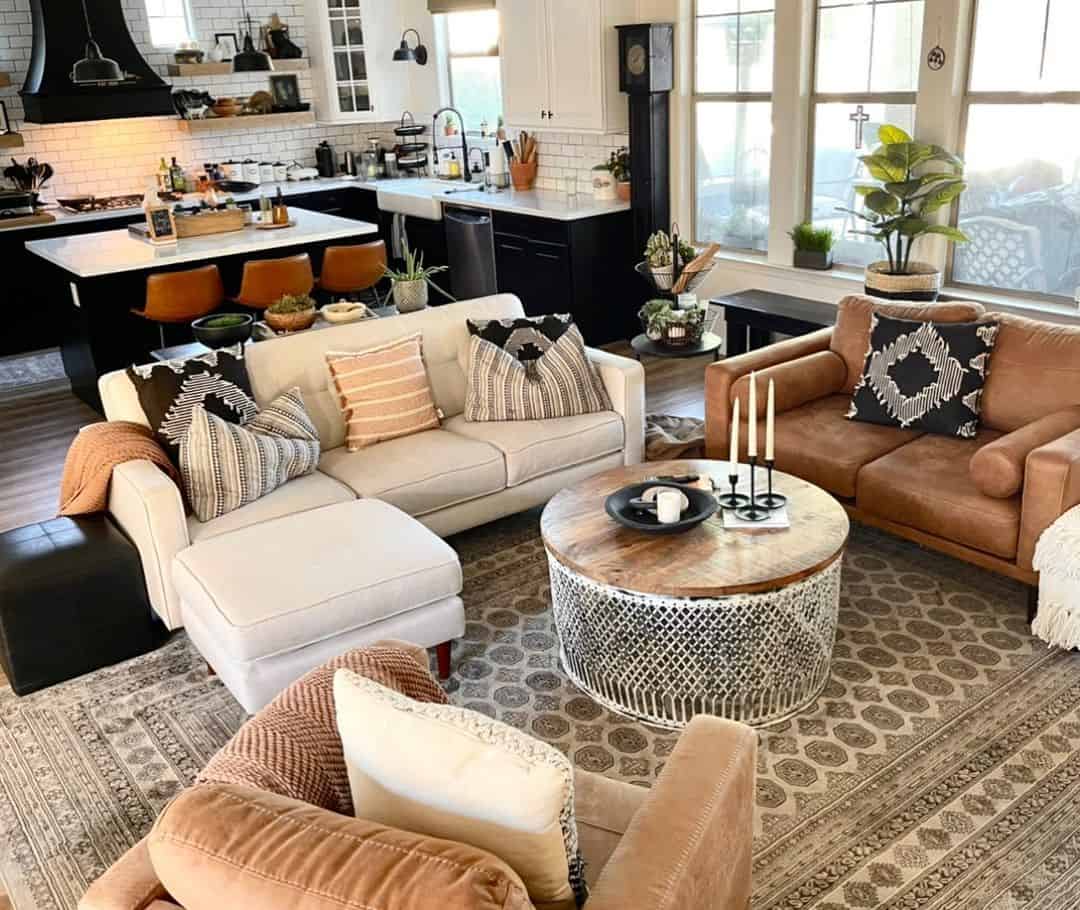 25 Engaging Ideas for Styling Sofas Not Against the Wall