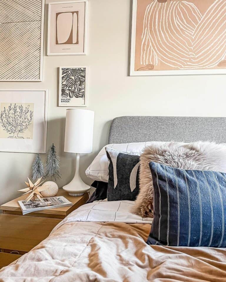 Modern Art in Cottage-core Bedroom
