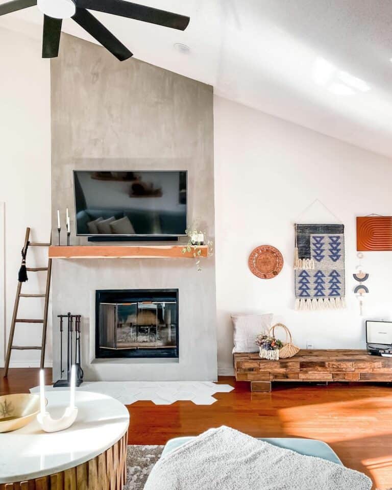 Modern Meets Bohemian Living Room Design