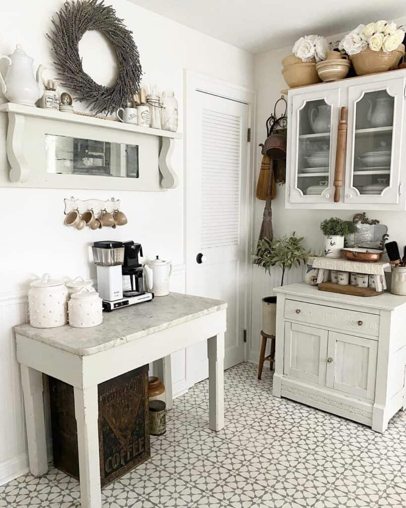 Patterned Kitchen Floor Tiles Create Character