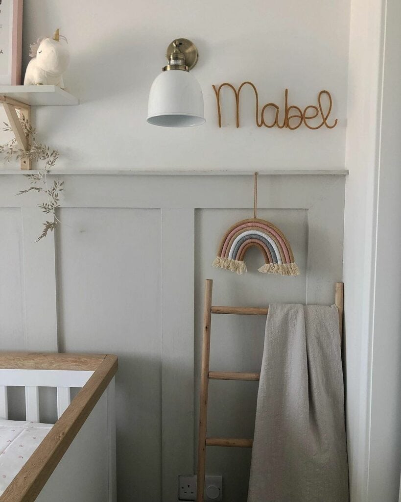 Personalized Sign Decorates a Nursery
