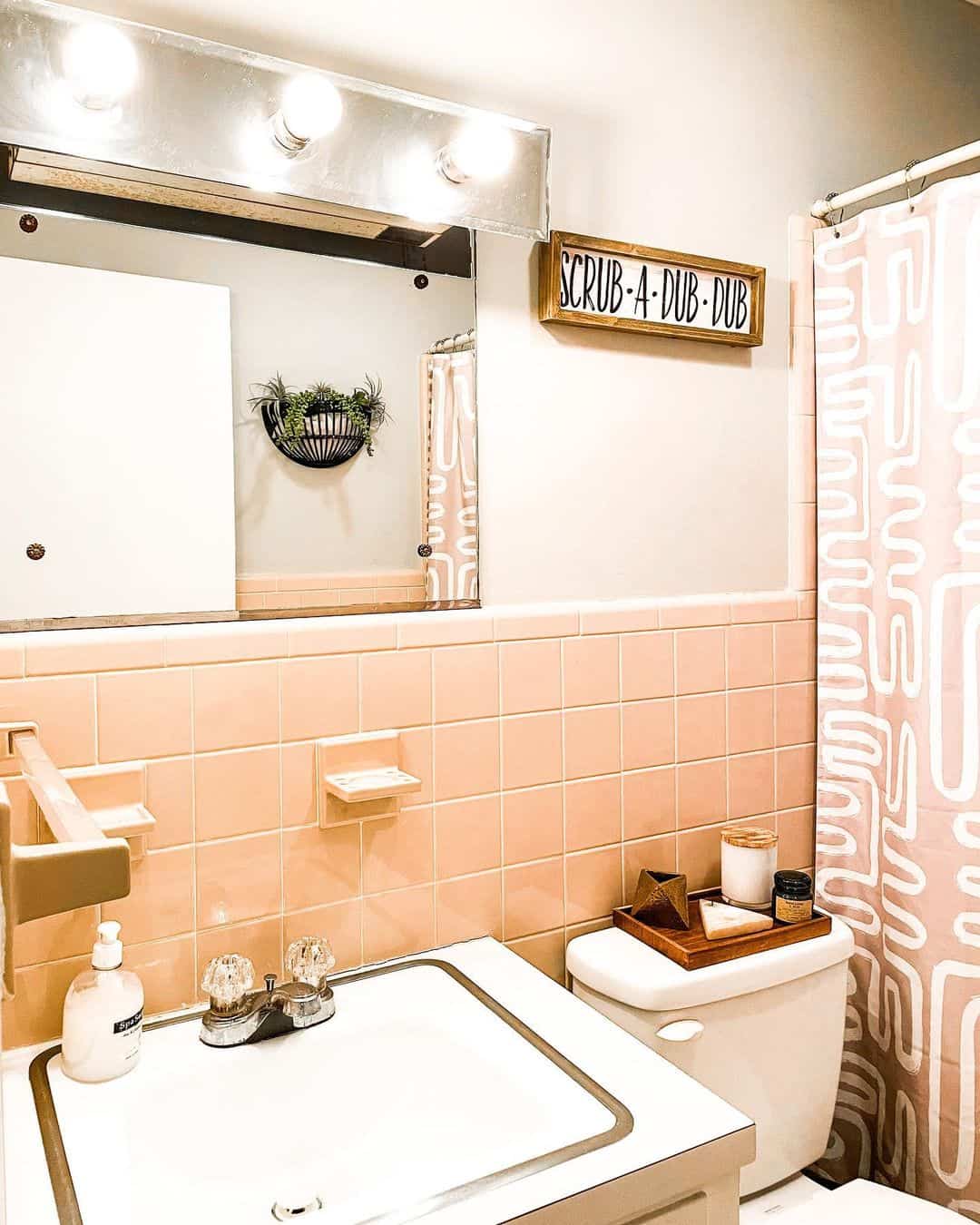 Retro Salmon Bathroom Tiles Soul & Lane