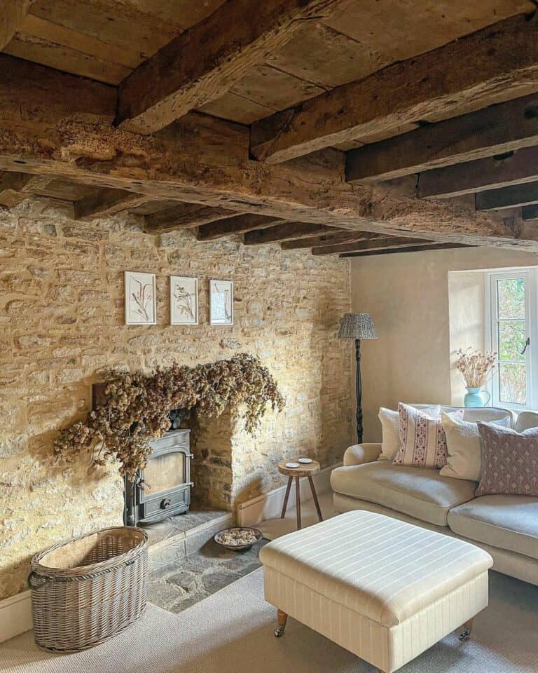 Rustic Alternative to a White Ceiling