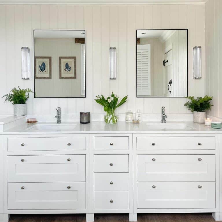 Traditional Master Bath With a Double Vanity