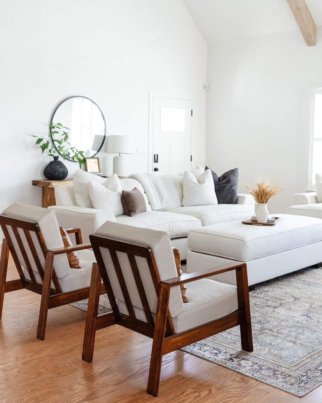 Vintage Oriental Rug With White Couch Soul & Lane