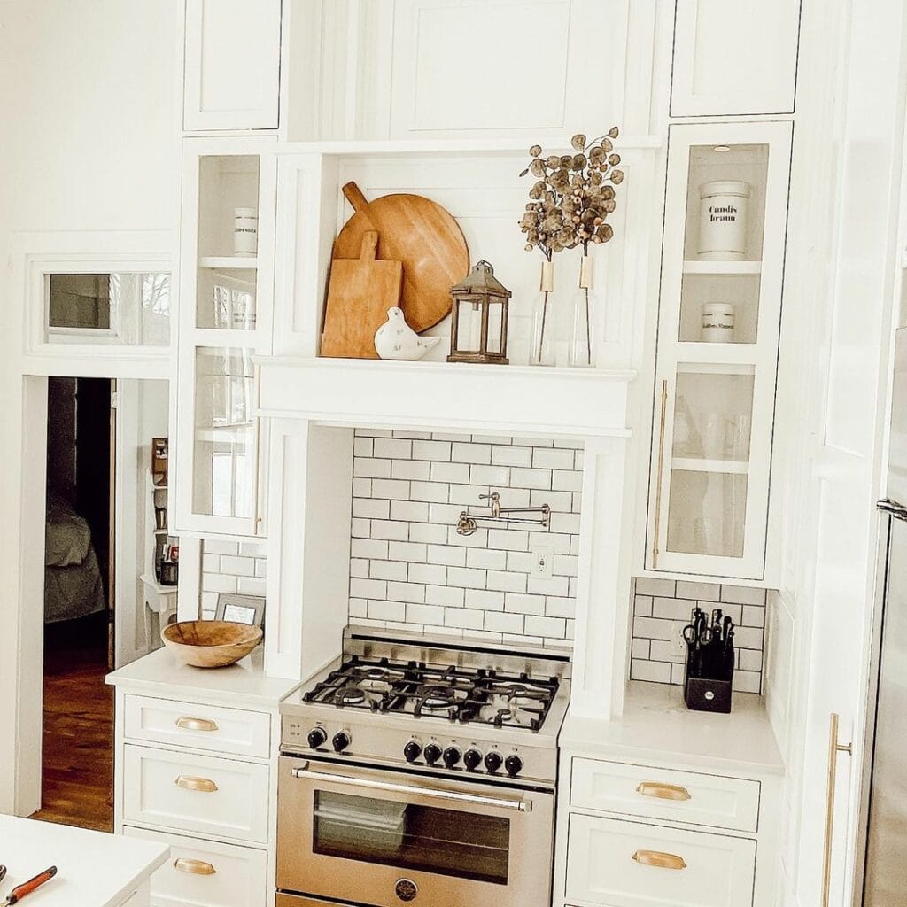 White Cabinets With Gold Hardware