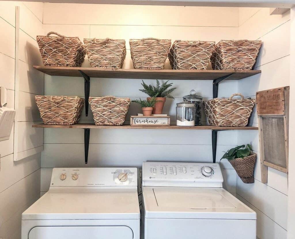 Woven Baskets for Laundry Room Storage
