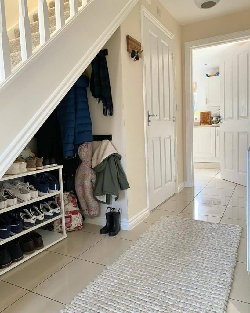 Mudroom Under the Stairs