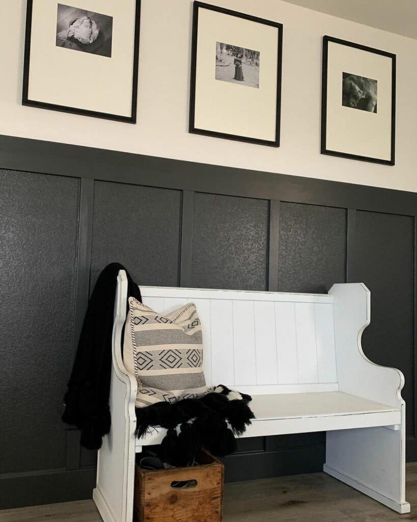 Contrasting Black and White Entryway
