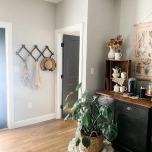 Elevated Black and White Cottage Entry