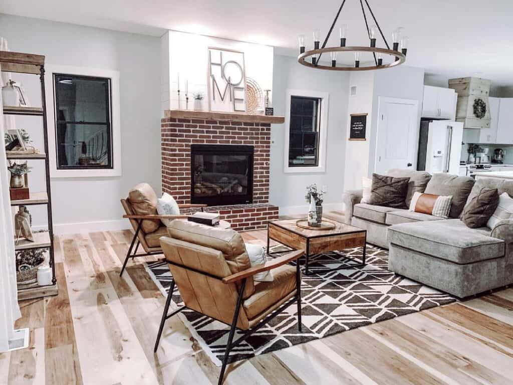 Farmhouse-style Living Room Without a TV