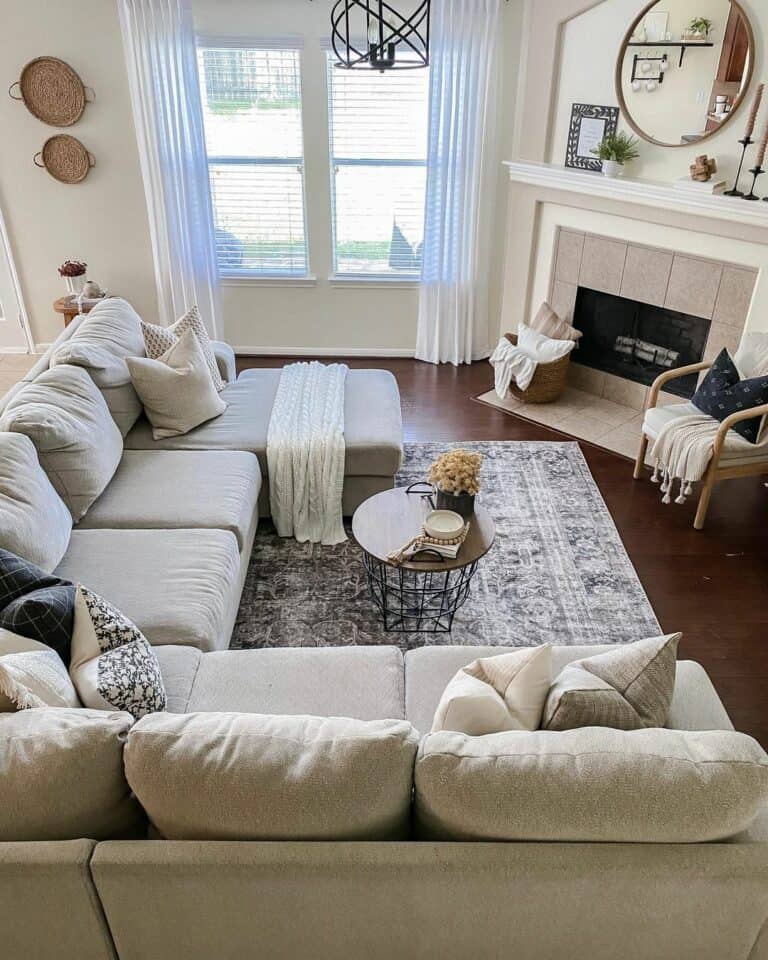 Fireplace-Centered Living Room