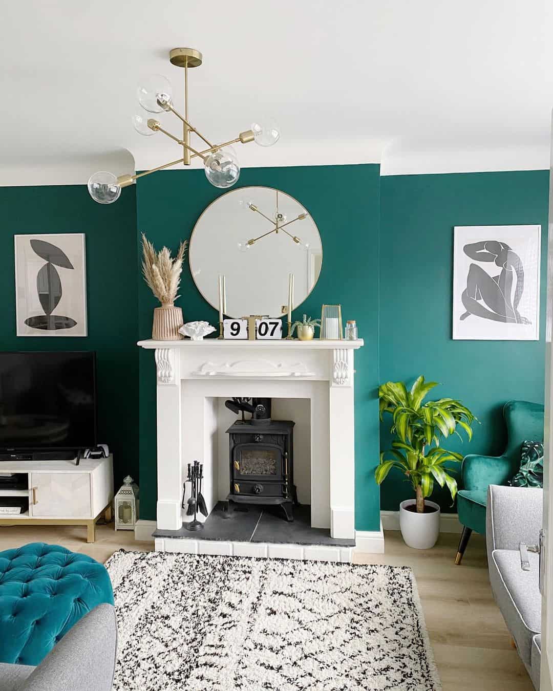 Green Living Room Without Coffee Table Soul & Lane